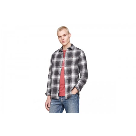 Tommy Jeans Reg Check Flannel Πουκάμισο Μακρυμάνικο Ανδρικό 