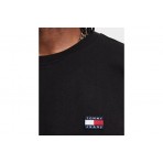 Tommy Jeans Lightweight Badge Ανδρικό Κοντομάνικο T-Shirt Μαύρο