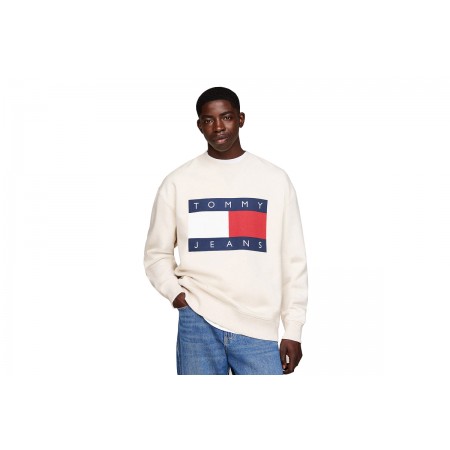 Tommy Jeans Rlx Melange Flag Crew Ext Μπλούζα Με Λαιμόκοψη Ανδρική 