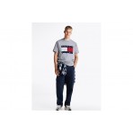 Tommy Jeans Ανδρικό Κοντομάνικο T-Shirt Γκρι