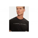 Tommy Jeans Ανδρικό Κοντομάνικο T-Shirt Μαύρο