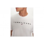 Tommy Jeans Ανδρικό Κοντομάνικο T-Shirt Λευκό