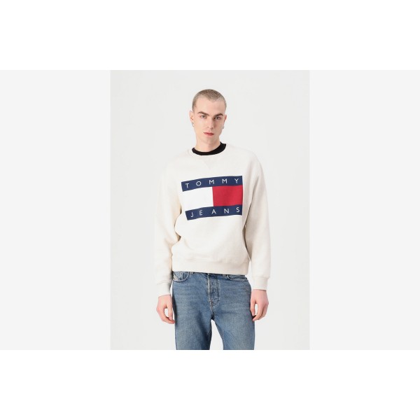 Tommy Jeans Melange Flag Crew Μπλούζα Με Λαιμόκοψη Ανδρική (DM0DM21186 AE3)