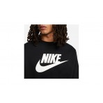 Nike Club Fleece Ανδρική Μακρυμάνικη Μπλούζα Μαύρη