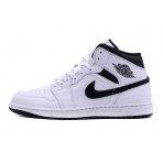 Jordan Air 1 Reverse Panda Mid Παπούτσια Λευκά, Μαύρα