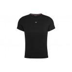 Tommy Jeans Slim Essential Rib Γυναικείο Κοντομάνικο T-Shirt