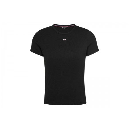 Tommy Jeans Slim Essential Rib Ss T-Shirt Γυναικείο 