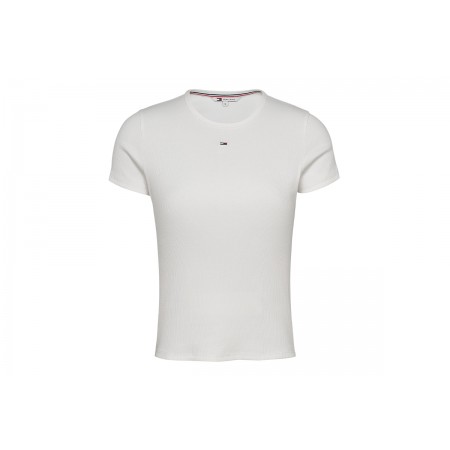 Tommy Jeans Slim Essential Rib Ss T-Shirt Γυναικείο 