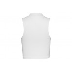 Tommy Jeans Mock Neck Tank Crop Top Γυναικεία Αμάνικη Μπλούζα