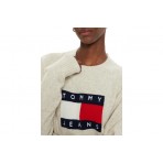 Tommy Jeans Melange Flag Γυναικεία Μακρυμάνικη Μπλούζα Μπεζ