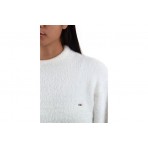 Tommy Jeans Lofty Mockneck Γυναικείο Πουλόβερ Λευκό