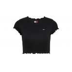 Tommy Jeans Babylock Γυναικείο Κοντομάνικο T-Shirt Μαύρο