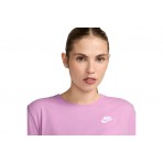 Nike Sportswear Club Essentials Γυναικείο Κοντομάνικο T-Shirt Ροζ