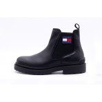 Tommy Jeans Leather Chelsea Boot Ανδρικά Μποτάκια Μαύρα