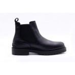 Tommy Jeans Leather Chelsea Boot Ανδρικά Μποτάκια Μαύρα