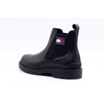 Tommy Jeans Leather Chelsea Boot Ανδρικά Μποτάκια Μαύρα