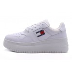 Tommy Jeans Retro Basket Flatform Γυναικεία Παπούτσια Λευκά