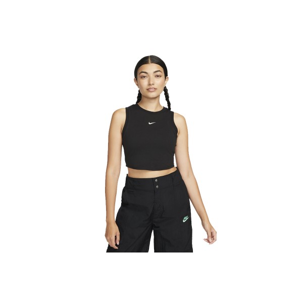 Nike Sportswear Essential Rib Crop Top Αμάνικο Γυναικείο (FB8279 010)