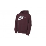 Nike Sportswear Club Fleece Παιδική Ζακέτα Με Κουκούλα Μπορντό