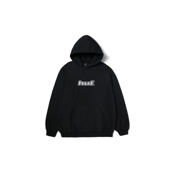 Huf Logo Applique Fle Hoodie Ανδρικό (FL00229 BLACK)