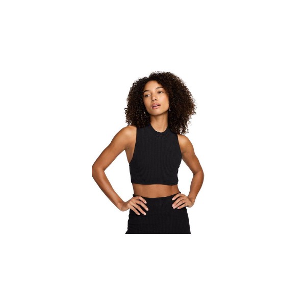 Nike Sportswear Chill Rib Crop Top Αμάνικο Γυναικείο (FN3677 010)