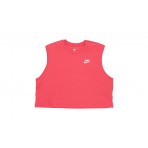 Nike Sportswear Club Γυναικεία Αμάνικη Crop Top Μπλούζα Φούξια