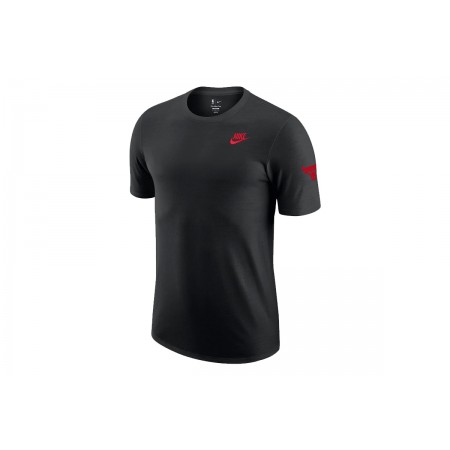 Nike Chicago Bulls Ανδρικό Κοντομάνικο T-Shirt Μαύρο