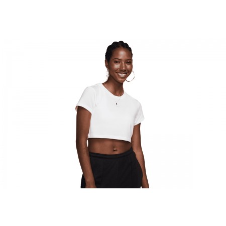 Nike Sportswear Chill Knit Γυναικεία Κοντομάνικη Crop Top Μπλούζα