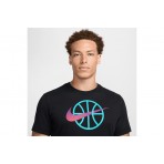 Nike Dri-Fit Basketball Ανδρικό Κοντομάνικο T-Shirt Μαύρο