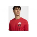 Nike Dri-Fit Basketball Ανδρικό Κοντομάνικο T-Shirt Κόκκινο