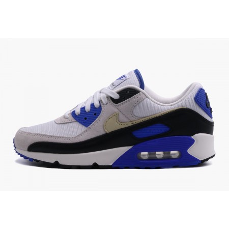 Nike Air Max 90 Premium Ανδρικά Sneakers Λευκά, Μαύρα, Ρουά