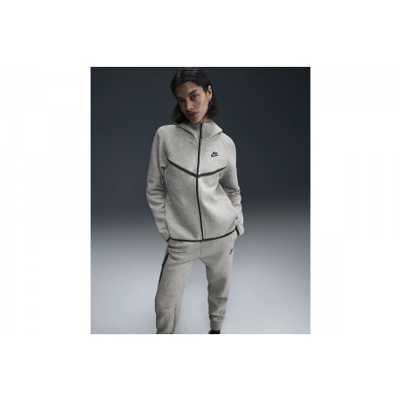 Nike Sportswear Tech Fleece Windrunner Ζακέτα με Κουκούλα Γκρι