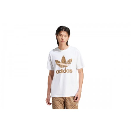 Adidas Originals Mono Ανδρικό Κοντομάνικο T-Shirt Λευκό, Καφέ