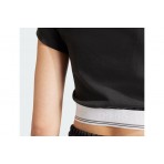 Adidas Originals Tape Waistband Tee Κοντομάνικη Crop Top Μπλούζα