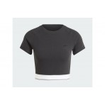 Adidas Originals Tape Waistband Tee Κοντομάνικη Crop Top Μπλούζα