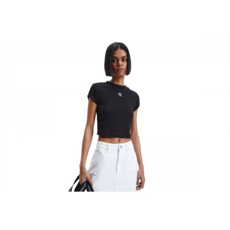 Calvin Klein Crop Top Κοντομάνικο Γυναικείο