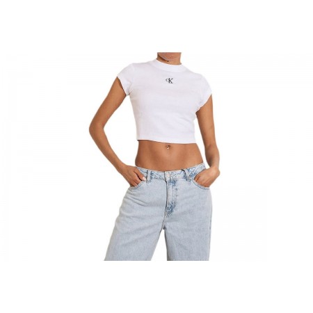 Calvin Klein Crop Top Κοντομάνικο Γυναικείο 