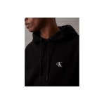 Calvin Klein Cotton Blend Fleece Ανδρικό Φούτερ Με Κουκούλα Μαύρο