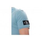 Calvin Klein Ανδρικό Κοντομάνικο Polo T-Shirt Γαλάζιο