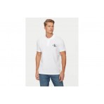 Calvin Klein Ανδρικό Κοντομάνικο Polo T-Shirt Λευκό