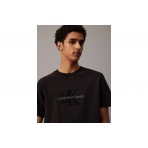 Calvin Klein Chenille Ανδρικό Κοντομάνικο T-Shirt Μαύρο