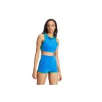 Adidas Originals Terry Γυναικεία Αμάνικη Crop Top Μπλούζα Μπλε