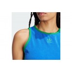 Adidas Originals Terry Γυναικεία Αμάνικη Crop Top Μπλούζα Μπλε