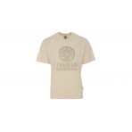 Franklin And Marshall Ανδρικό Κοντομάνικο T-Shirt Εκρού