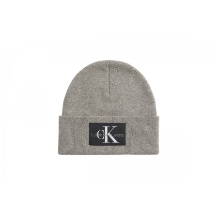 Calvin Klein Monologo Patch Non-Rib Beanie 