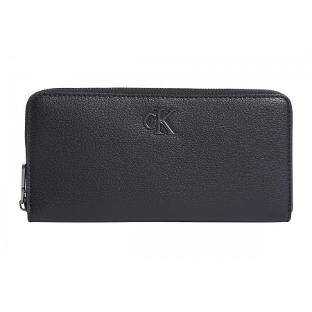 Calvin Klein Minimal Monogram Zip Around Γυναικείο Πορτοφόλι