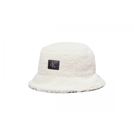 Calvin Klein Γυναικείο Sherpa Καπέλο Bucket Λευκό