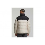 Karl Kani Retro Essential Ανδρικό Puffer Μπουφάν Εκρού, Μαύρο