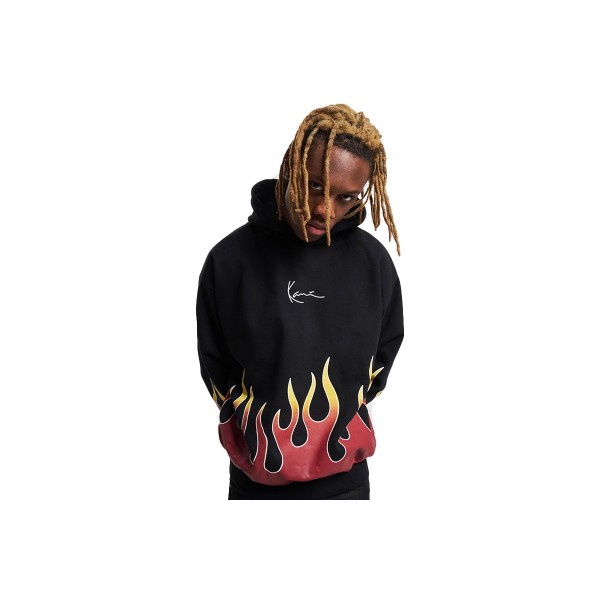 Karl Kani Small Signature Flame Os  Hoodie Ανδρικό (KM233-005-2 BLACK)