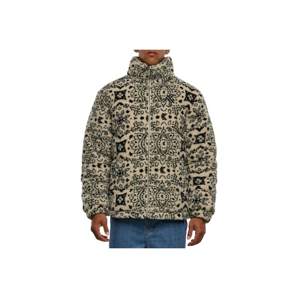 Karl Kani Og Paisley Teddy Μπουφάν Sherpa Ανδρικό (KM233-024-1 OFF WHITE-BLACK)